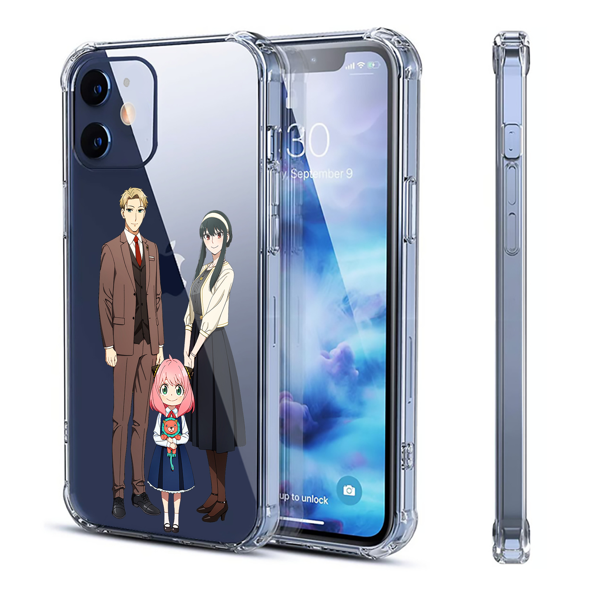 （画像用） SPY×FAMILY间谍家家酒 【iPhone 12シリーズ対応】透明スマホケース（クリアソフトケース）